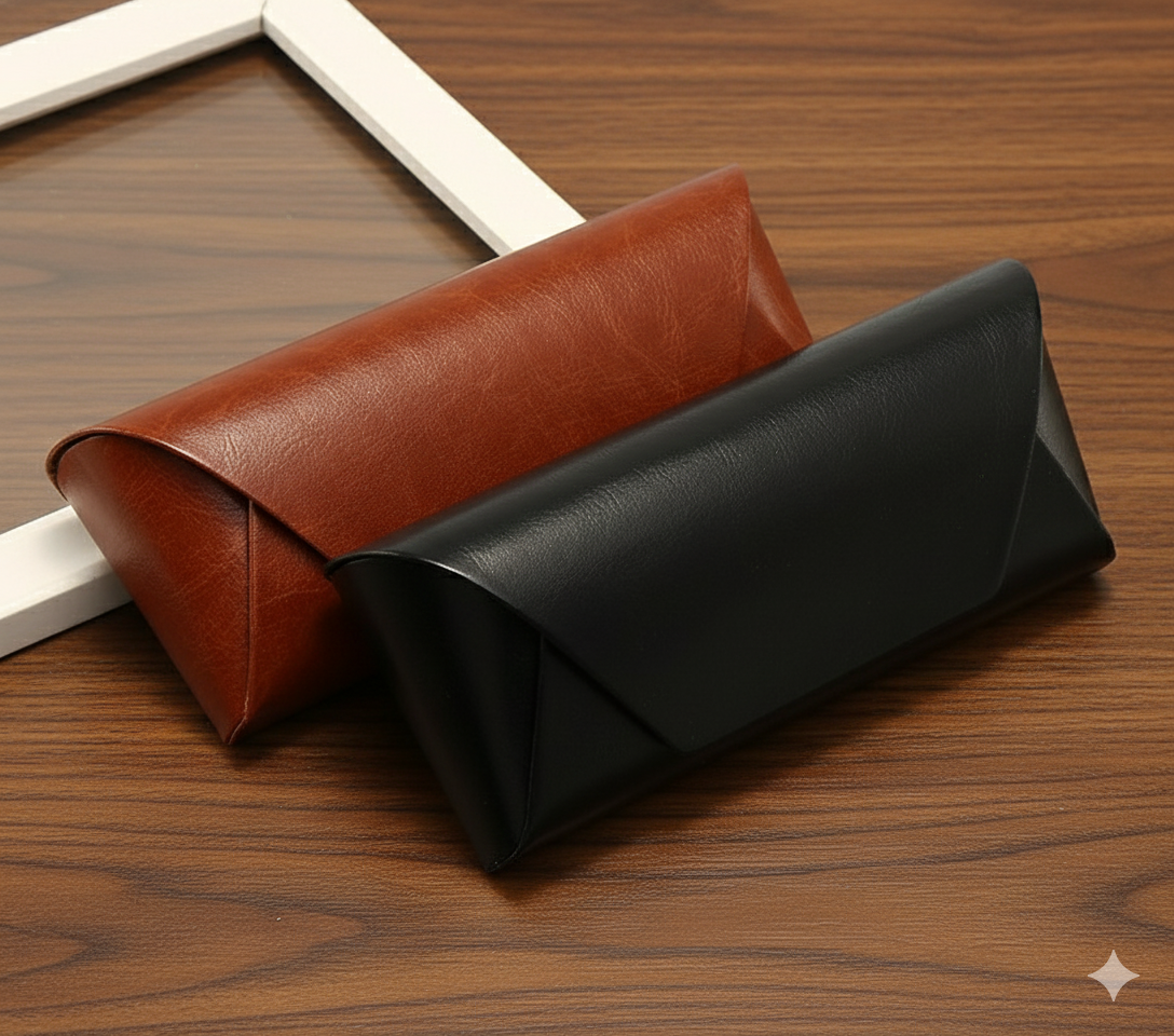 Genuine cowhide leather glasses case