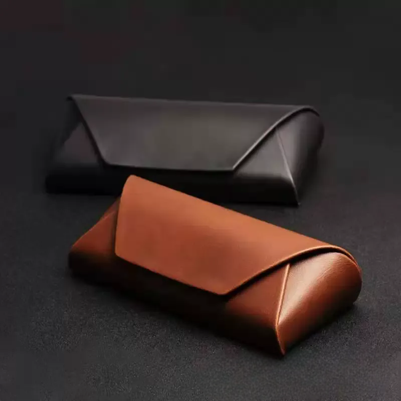 Genuine cowhide leather glasses case