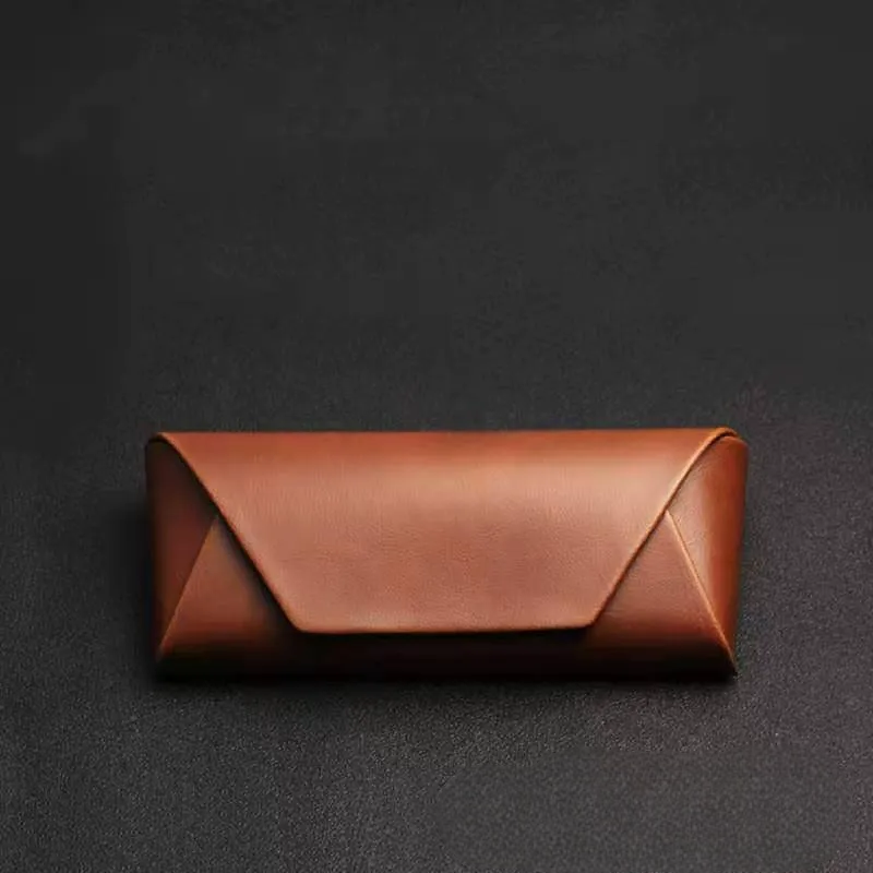 Genuine cowhide leather glasses case